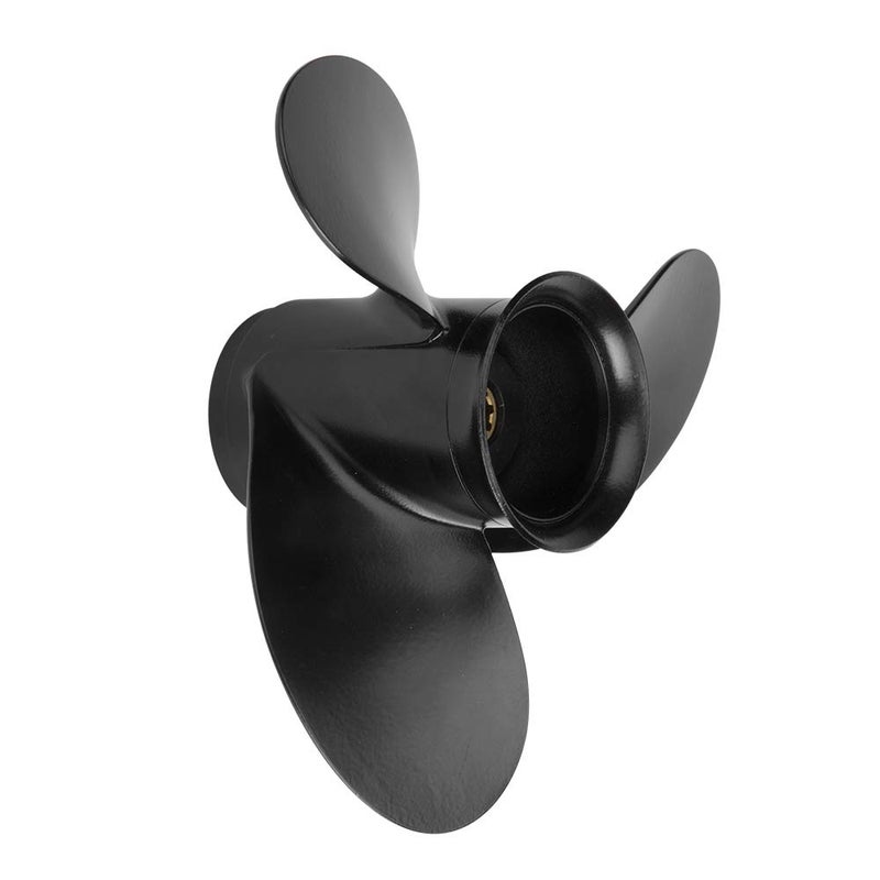 Qiclear 9 x 9 Pitch 48-828156A12 Upgrade Aluminum Outboard Boat Propeller for Mercury Motos 6/8/9.9/10/15HP,8 Spline Tooth,RH, 2-1/2" Gearcase - Image 1